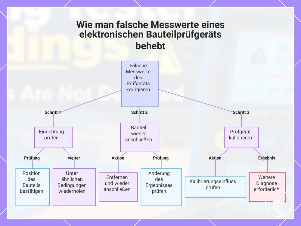Wie man falsche Messwerte eines elektronischen Bauteilprüfgeräts behebt