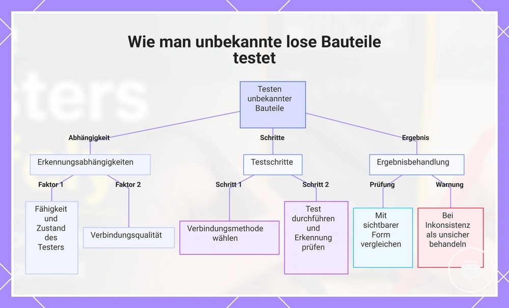 Wie man unbekannte lose Bauteile testet