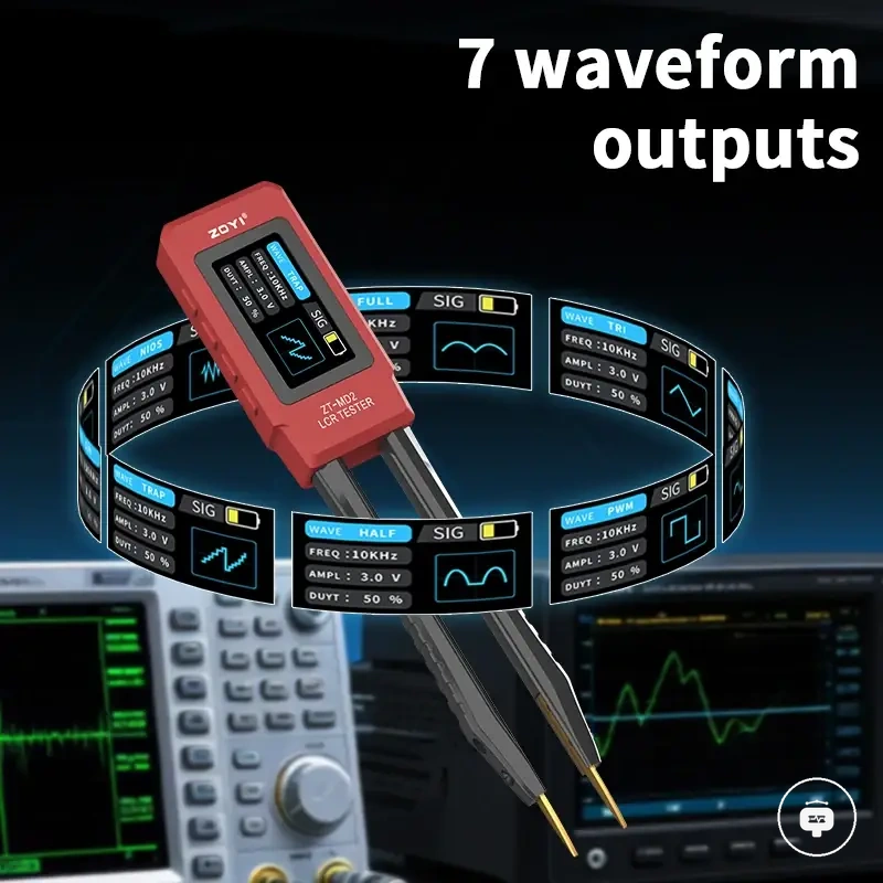ZOYI ZT-MD2 tweezer tester for voltage, resistance, capacitance, and inductance checks