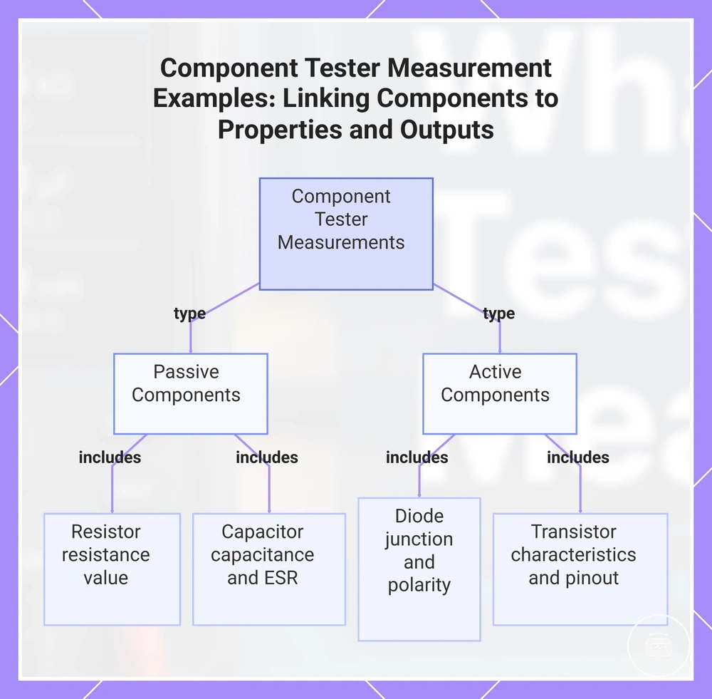 Component Tester Measurement Examples: Linking Components to Properties and Outputs