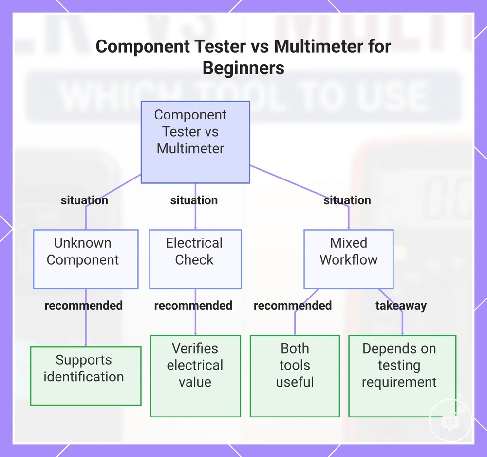 Component Tester vs Multimeter for Beginners