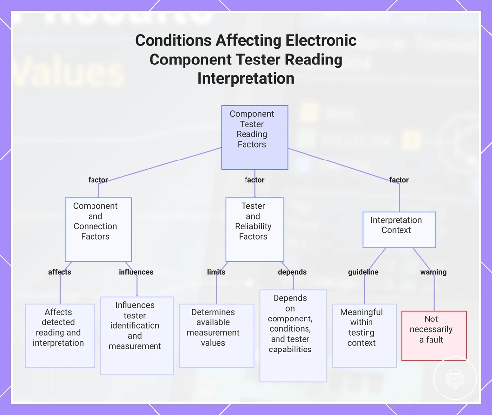 Conditions Affecting Electronic Component Tester Reading Interpretation