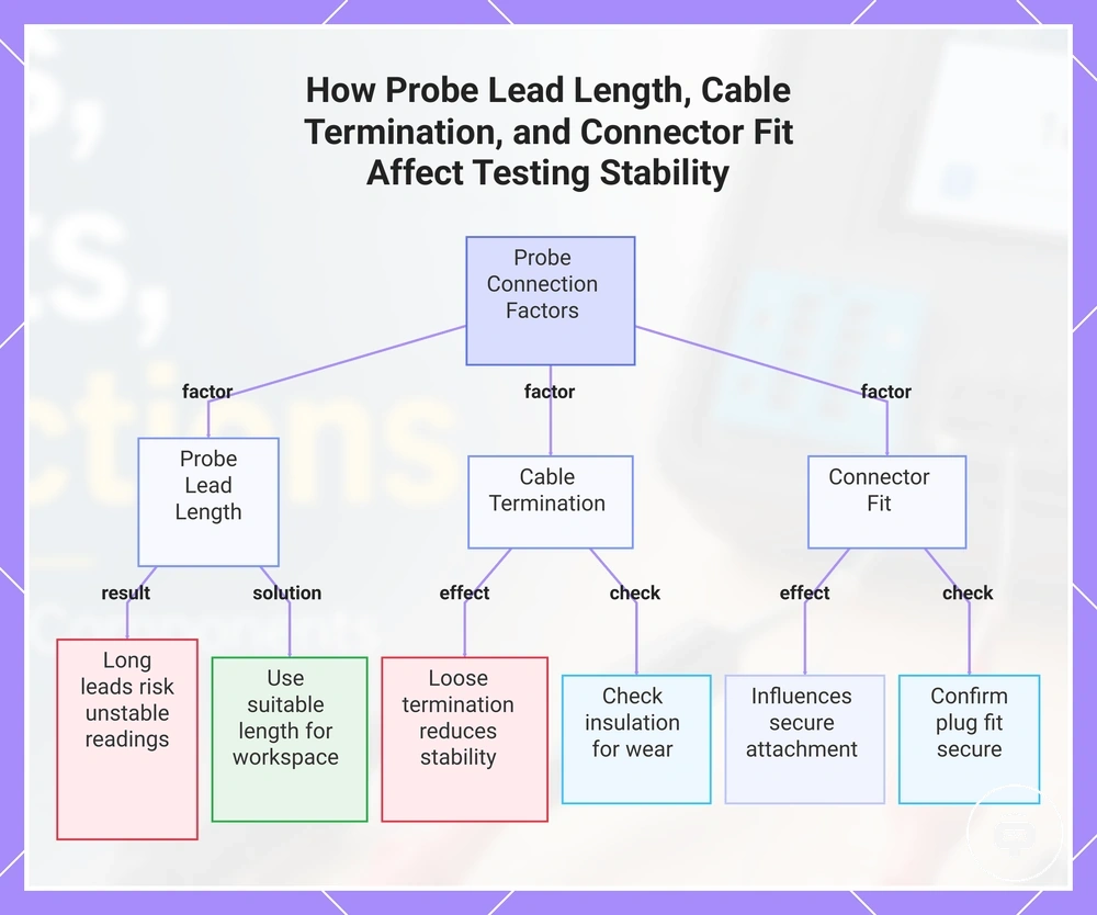 How Probe Lead Length, Cable Termination, and Connector Fit Affect Testing Stability