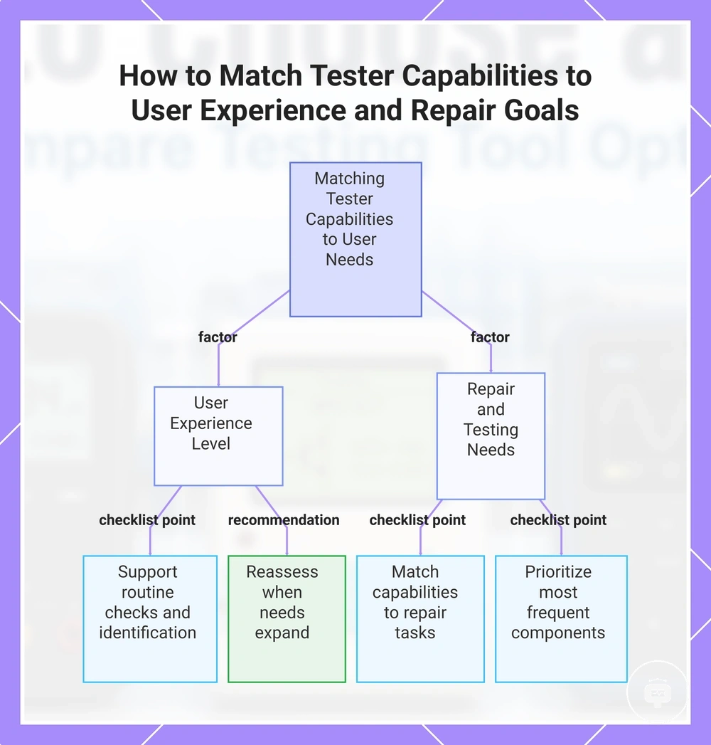 How to Match Tester Capabilities to User Experience and Repair Goals