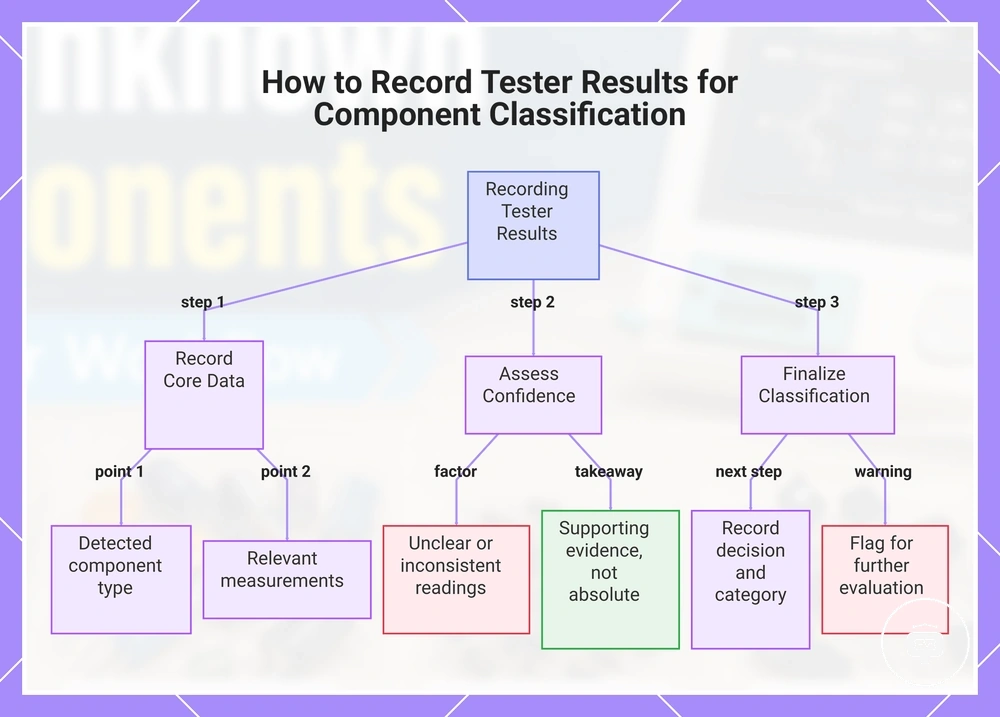 How to Record Tester Results for Component Classification