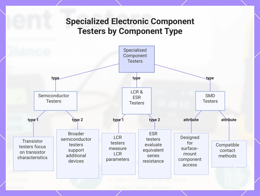 Specialized Electronic Component Testers by Component Type