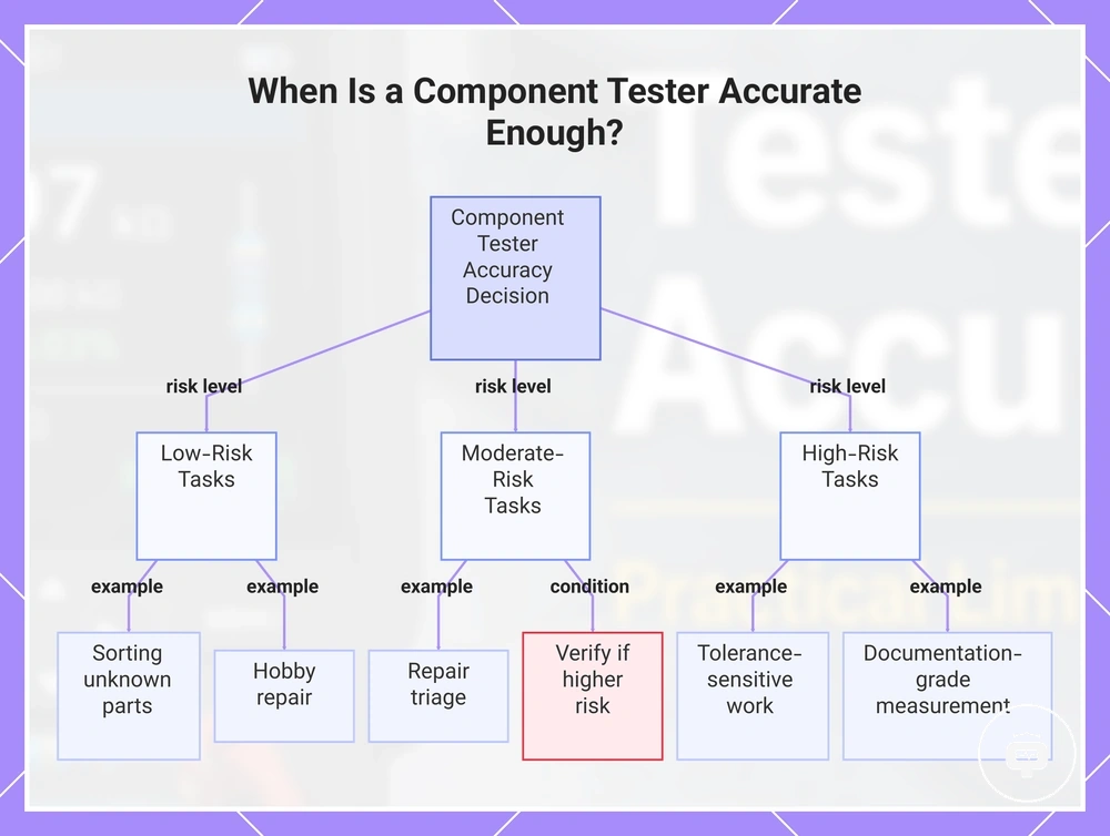 When Is a Component Tester Accurate Enough?