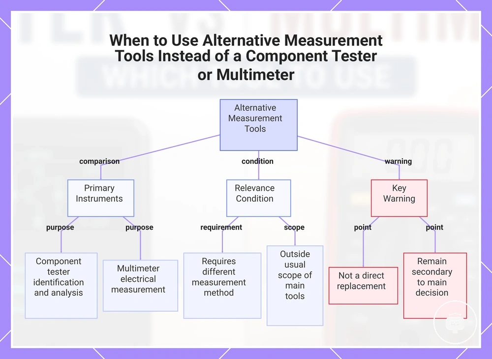 When to Use Alternative Measurement Tools Instead of a Component Tester or Multimeter