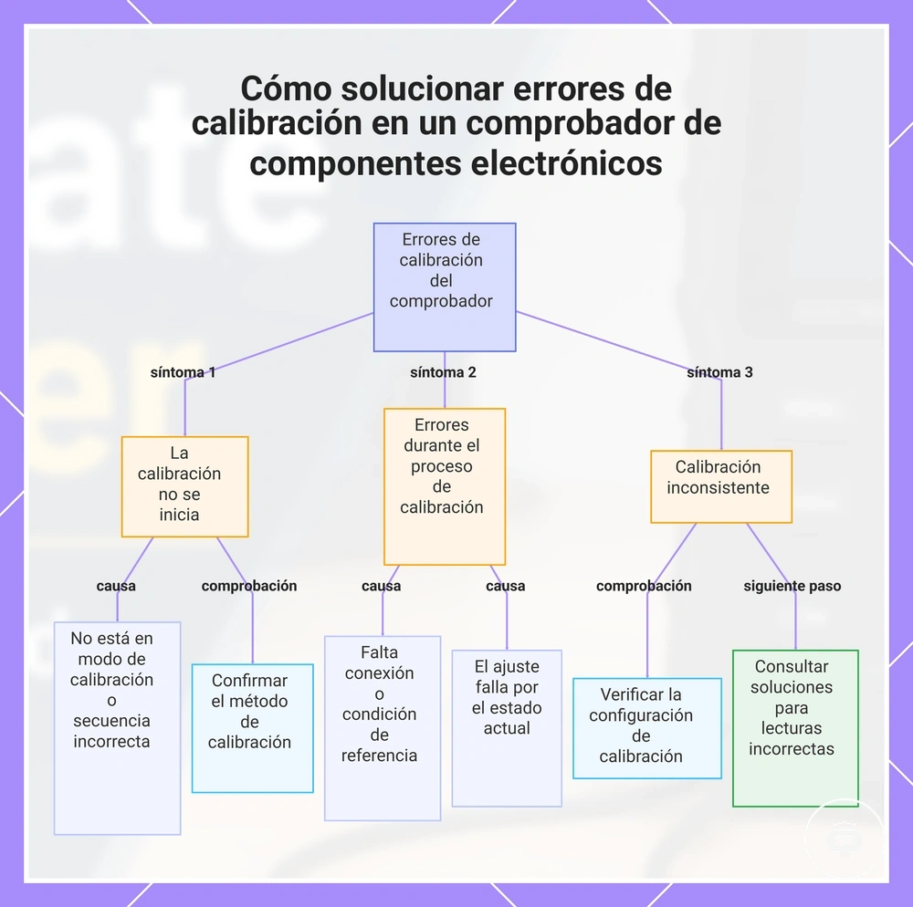 Cómo solucionar errores de calibración en un comprobador de componentes electrónicos