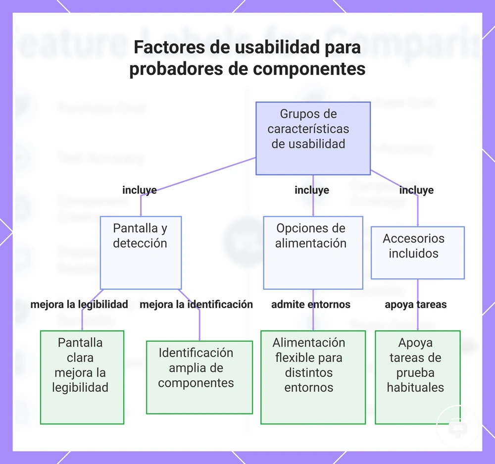 Factores de usabilidad para probadores de componentes