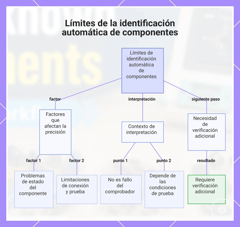 Límites de la identificación automática de componentes