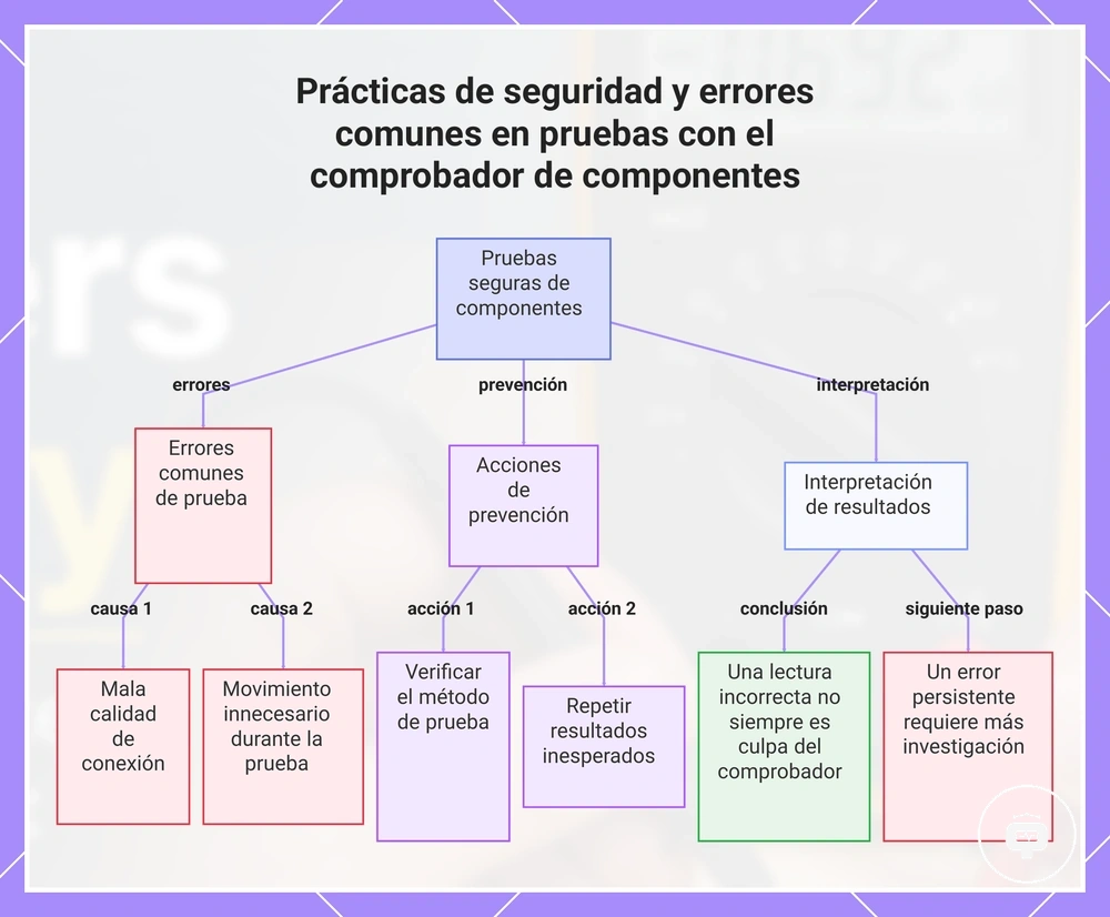 Prácticas de seguridad y errores comunes en pruebas con el comprobador de componentes