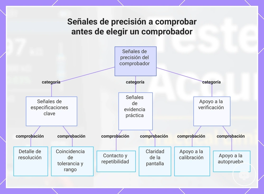 Señales de precisión a comprobar antes de elegir un comprobador