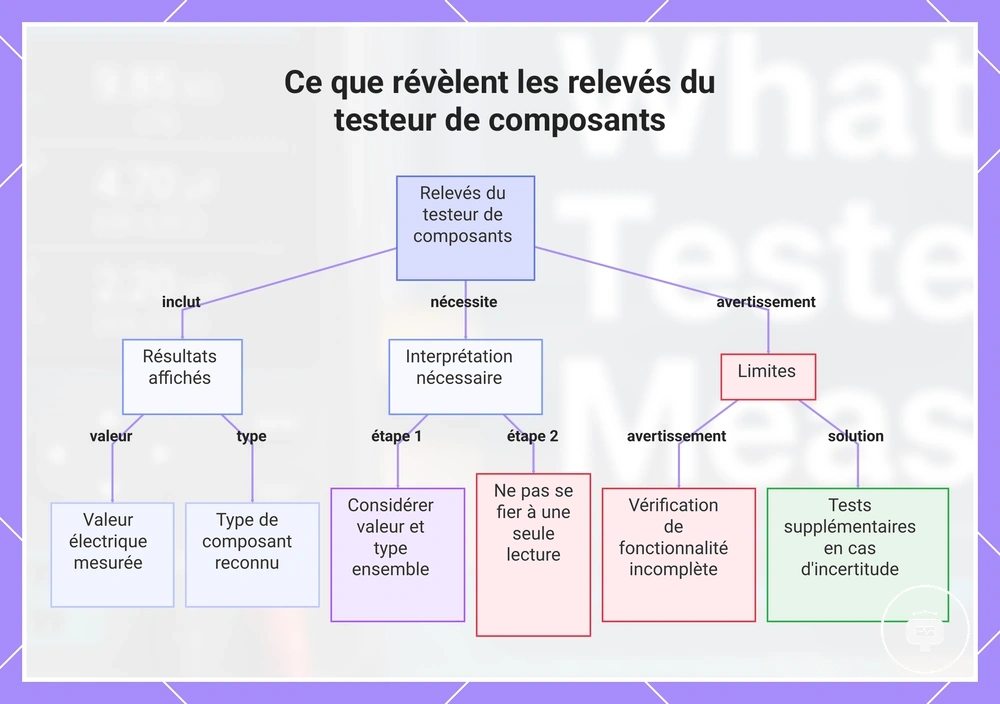 Ce que révèlent les relevés du testeur de composants