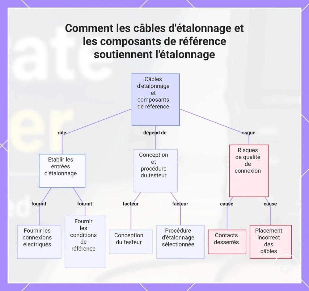 Comment les câbles d'étalonnage et les composants de référence soutiennent l'étalonnage
