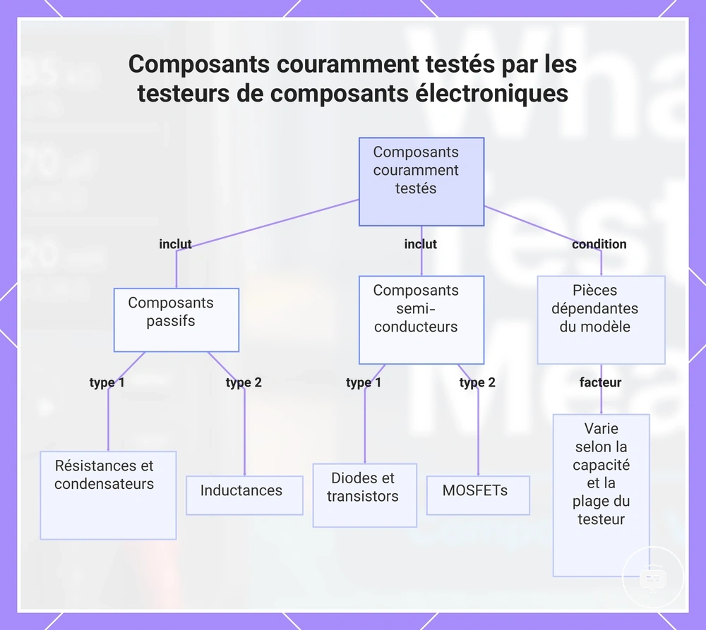 Composants couramment testés par les testeurs de composants électroniques