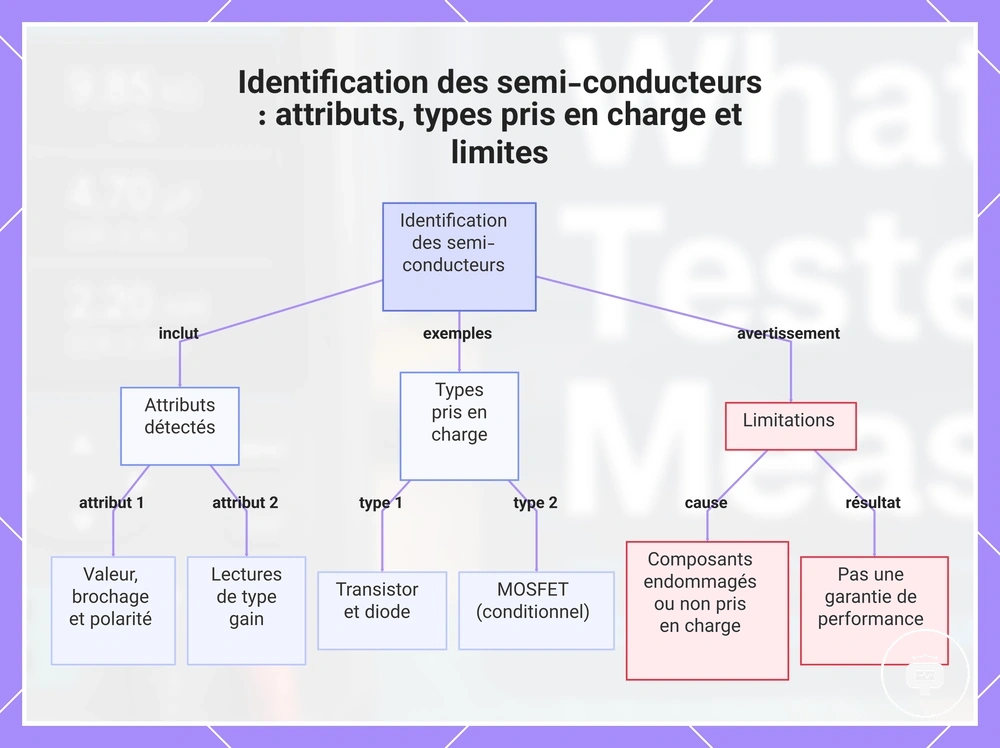 Identification des semi-conducteurs : attributs, types pris en charge et limites