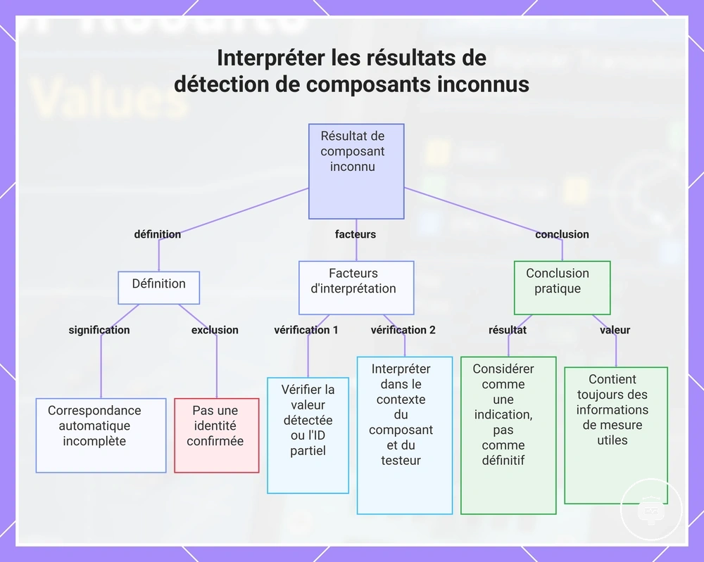 Interpréter les résultats de détection de composants inconnus