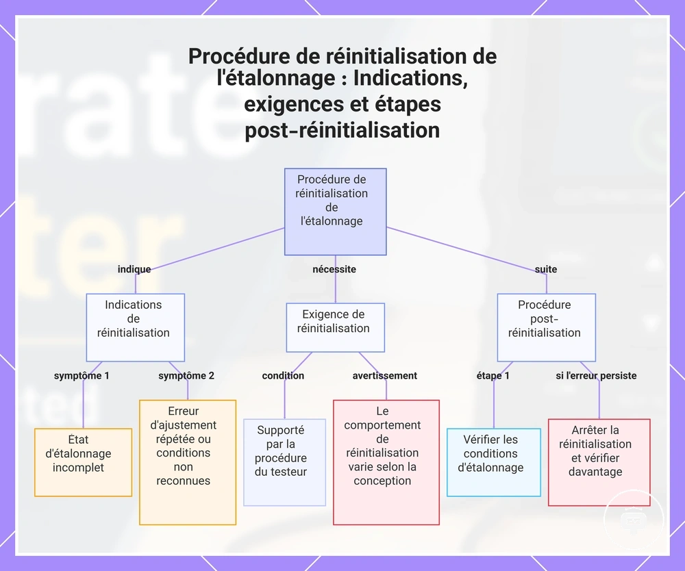 Procédure de réinitialisation de l'étalonnage : Indications, exigences et étapes post-réinitialisation
