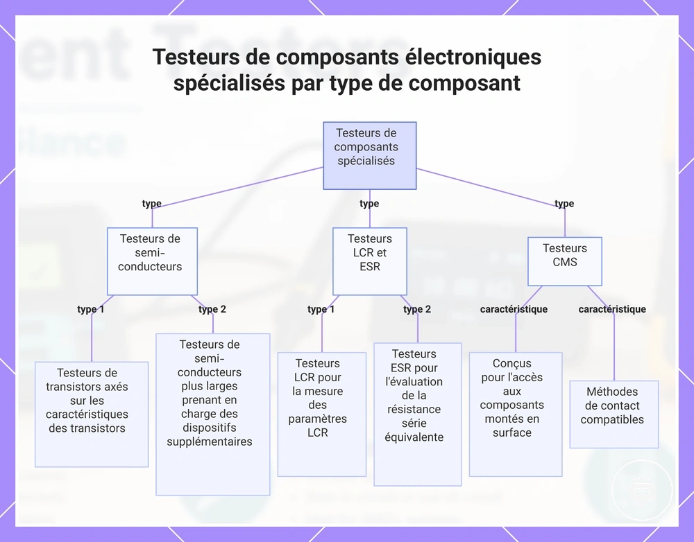Testeurs de composants électroniques spécialisés par type de composant