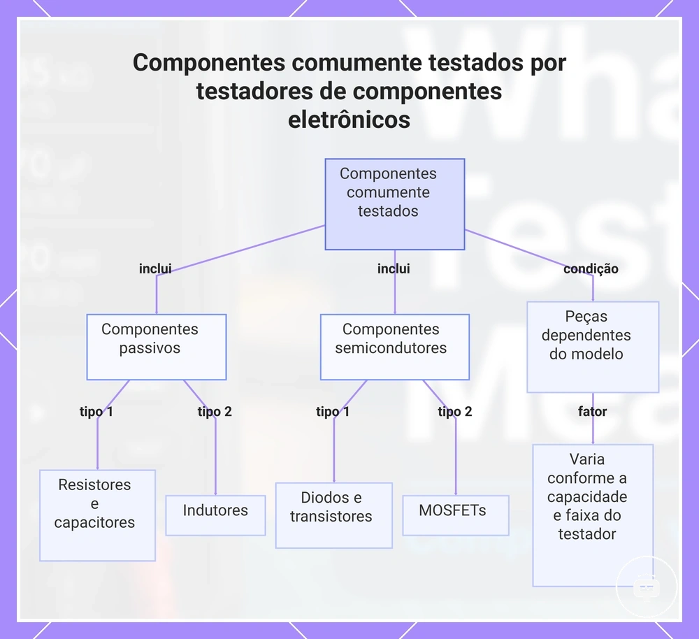 Componentes comumente testados por testadores de componentes eletrônicos