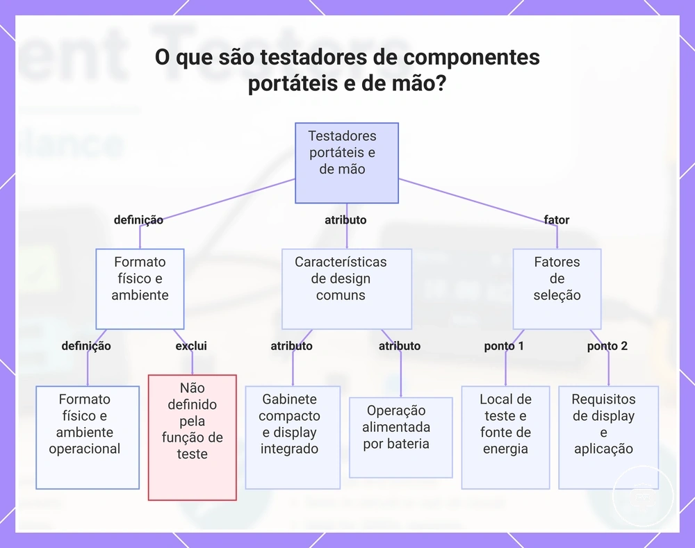 O que são testadores de componentes portáteis e de mão?