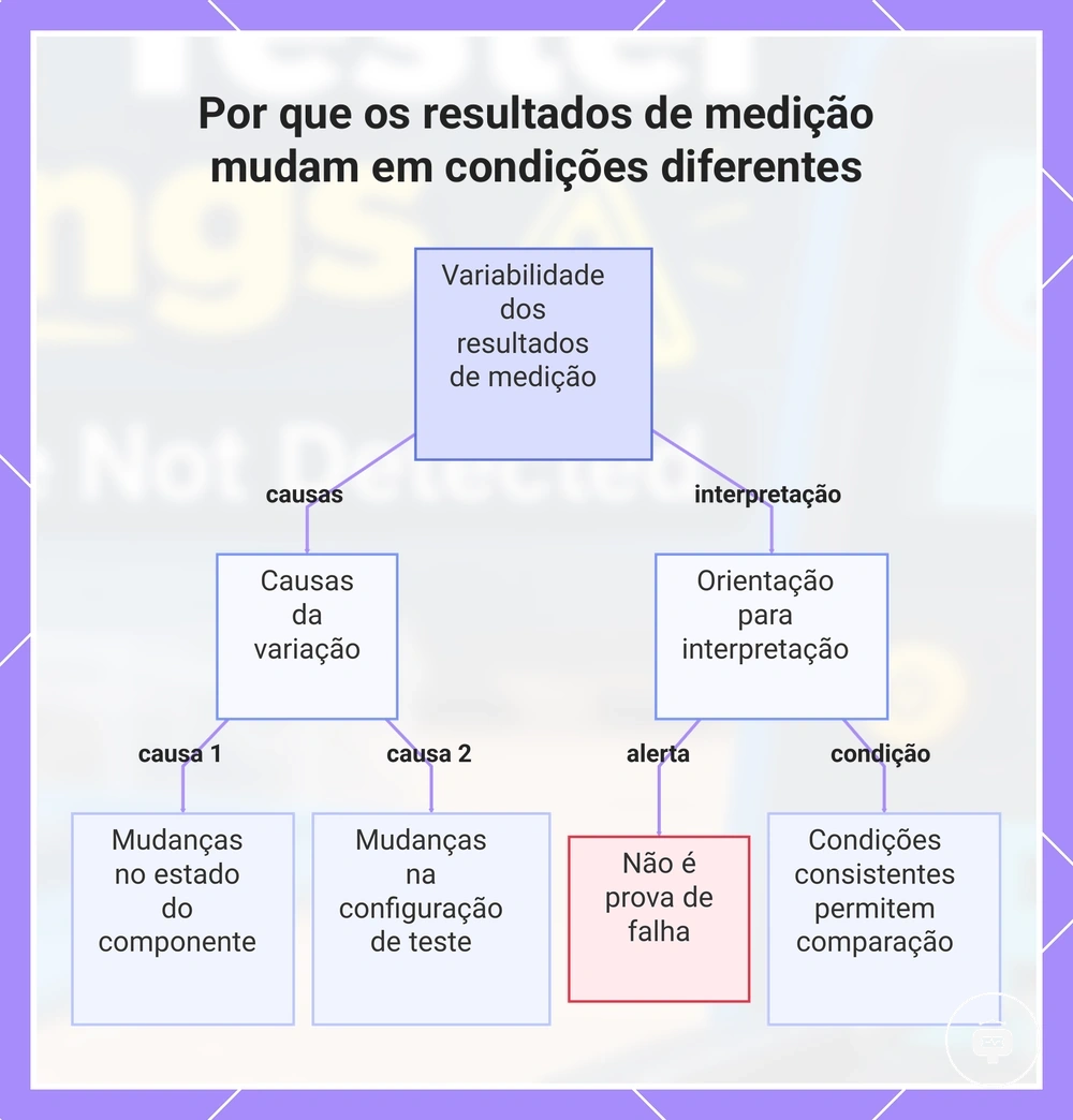 Por que os resultados de medição mudam em condições diferentes