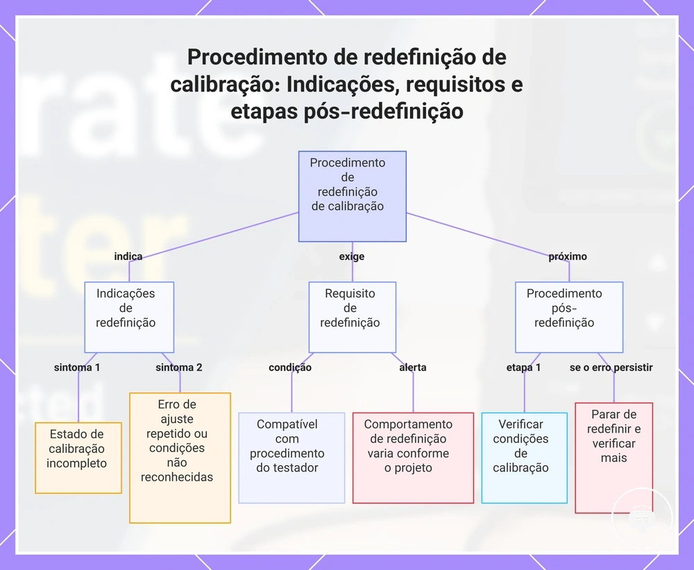Procedimento de redefinição de calibração: Indicações, requisitos e etapas pós-redefinição