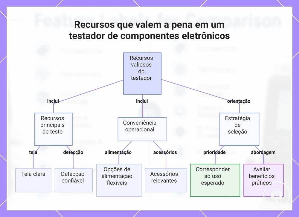 Recursos que valem a pena em um testador de componentes eletrônicos