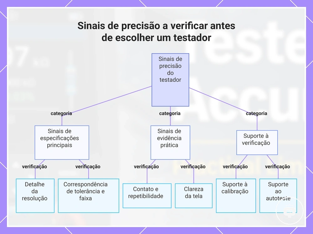 Sinais de precisão a verificar antes de escolher um testador