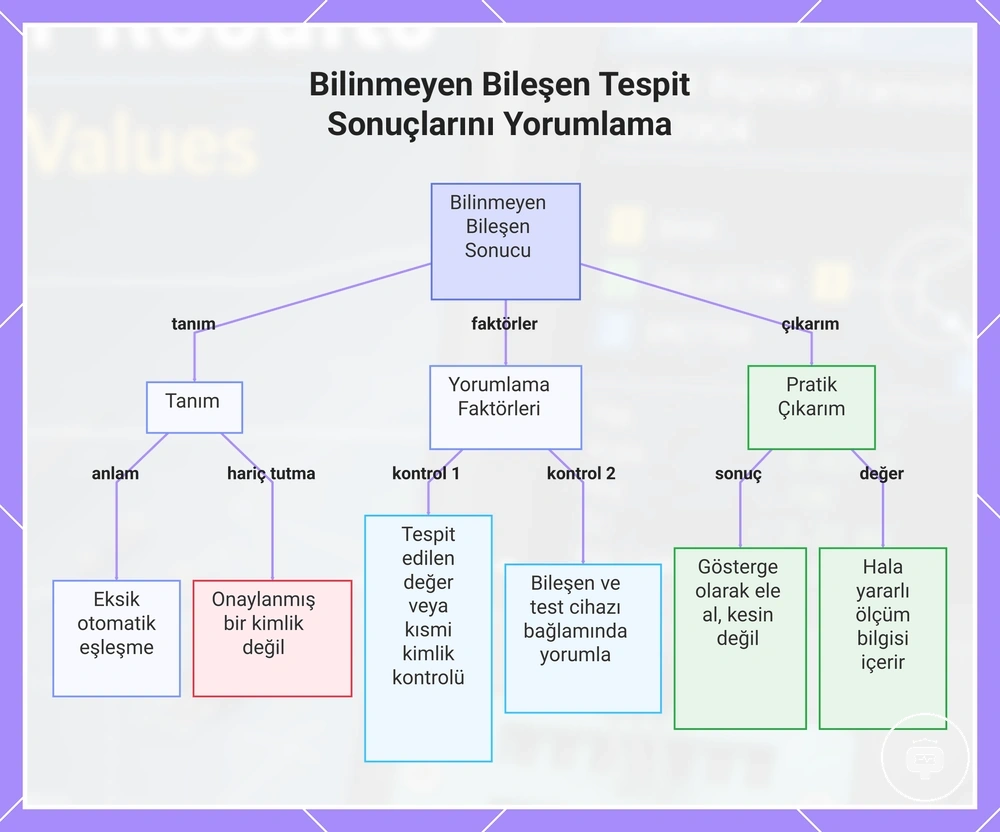 Bilinmeyen Bileşen Tespit Sonuçlarını Yorumlama