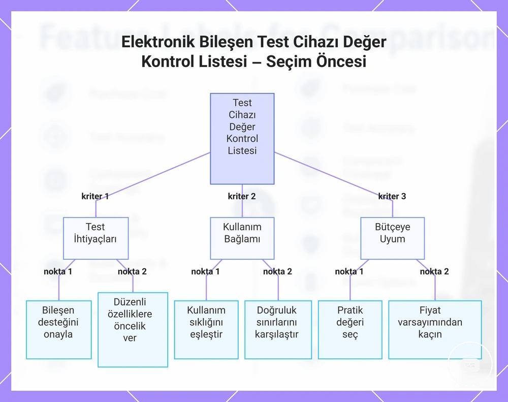 Elektronik Bileşen Test Cihazı Değer Kontrol Listesi – Seçim Öncesi