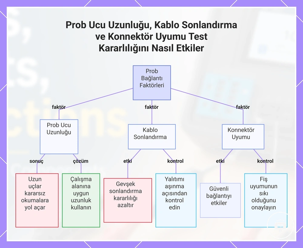 Prob Ucu Uzunluğu, Kablo Sonlandırma ve Konnektör Uyumu Test Kararlılığını Nasıl Etkiler