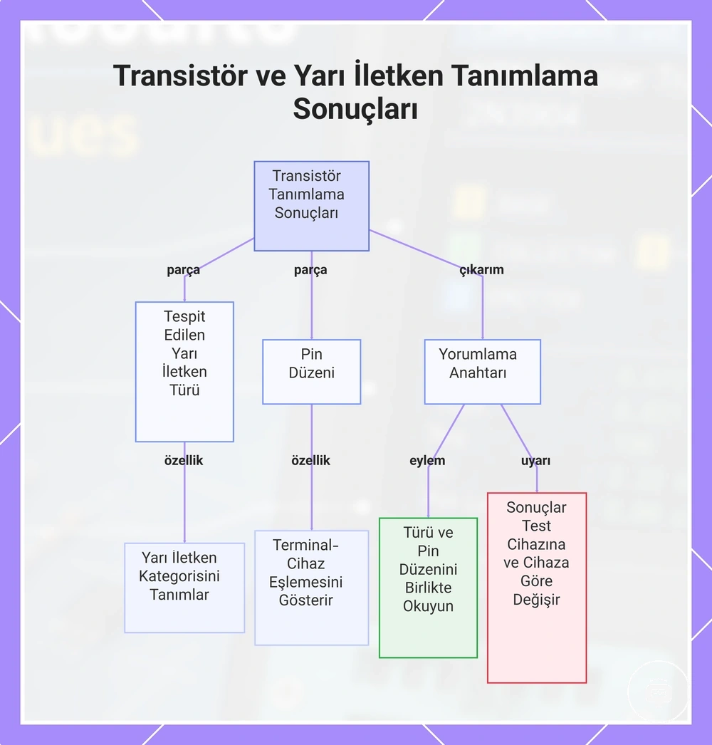 Transistör ve Yarı İletken Tanımlama Sonuçları