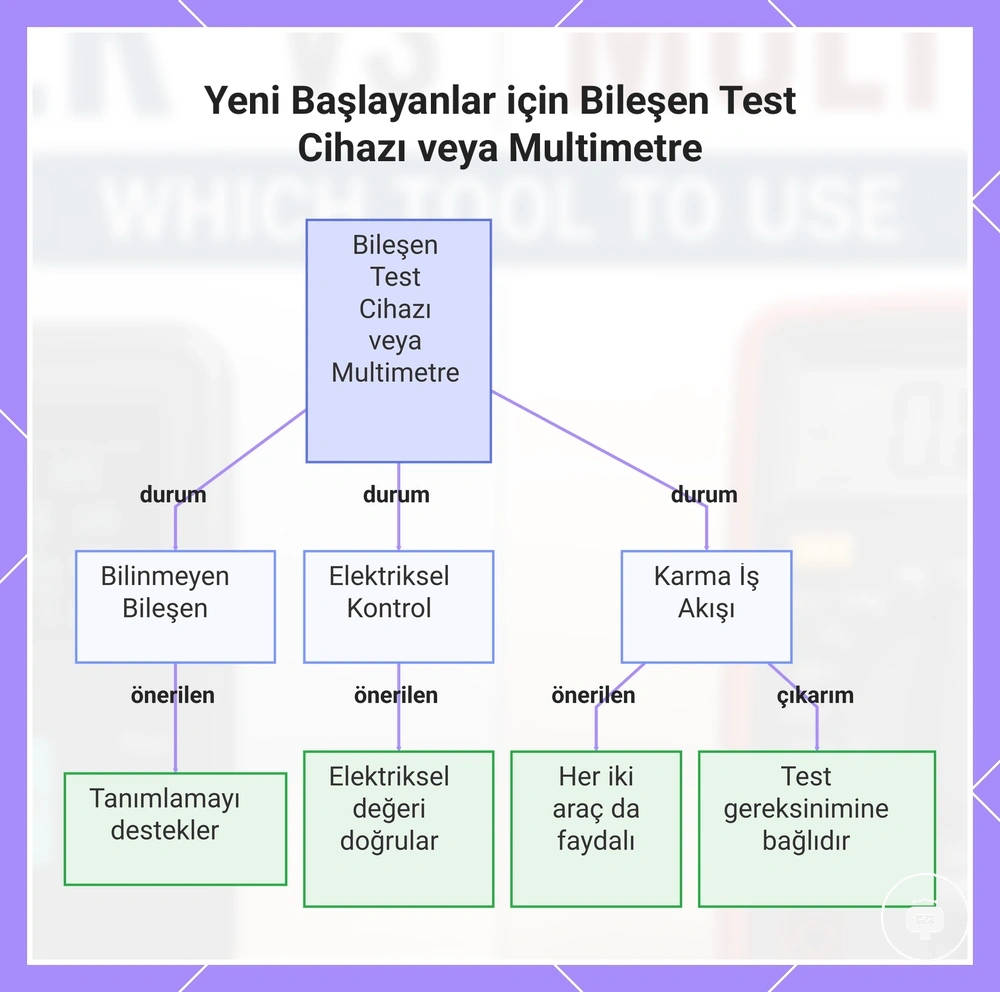 Yeni Başlayanlar için Bileşen Test Cihazı veya Multimetre