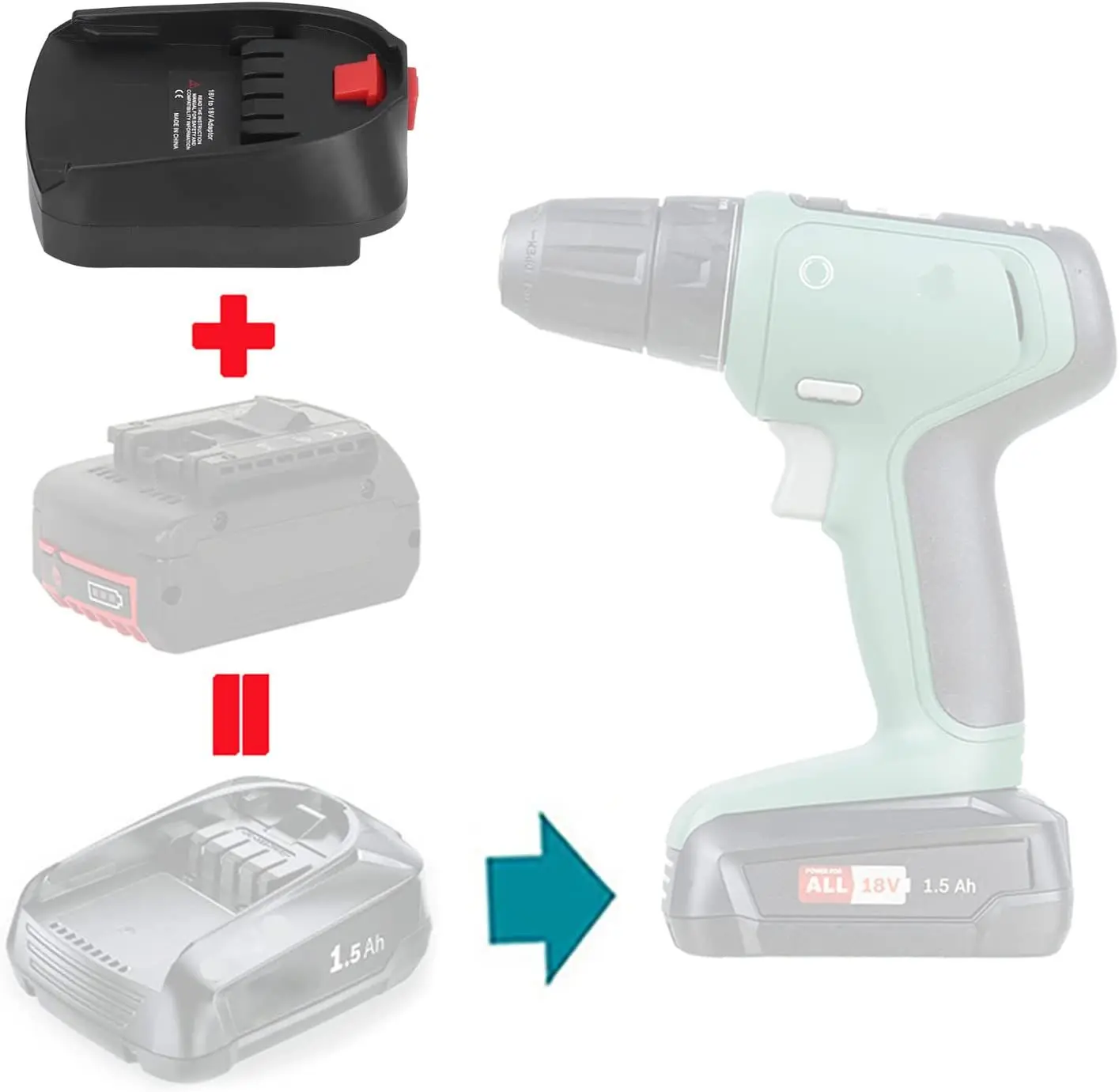 Adaptateur Batterie Bosch 18V Vers 12V/14.4V – Pour Outils Bosch Professional GBA, GSR, PSR