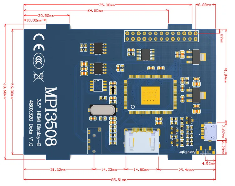 Dimensions du PCB