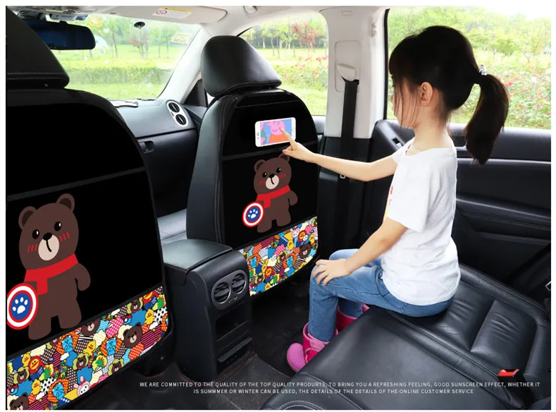 Image du protecteur de siège arrière de voiture pour enfants
