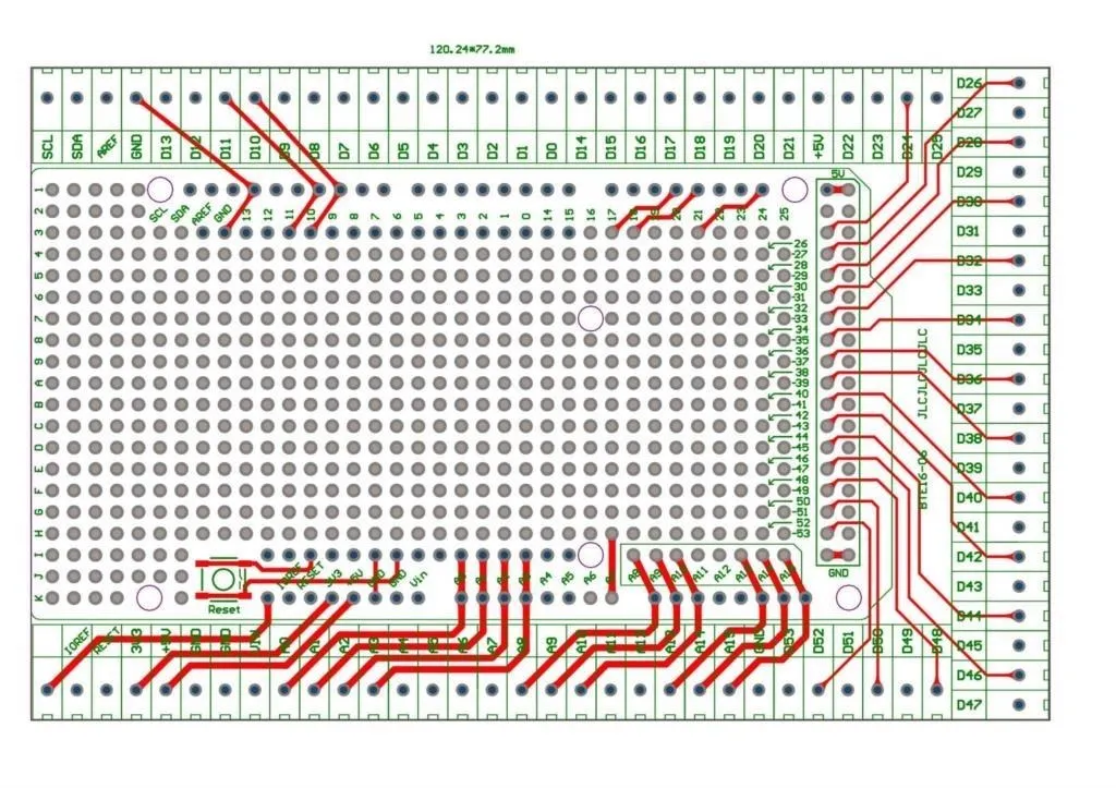 Kit de carte de blindage de nuit pour Ardu37Mega 2560 / Mega256<a href=