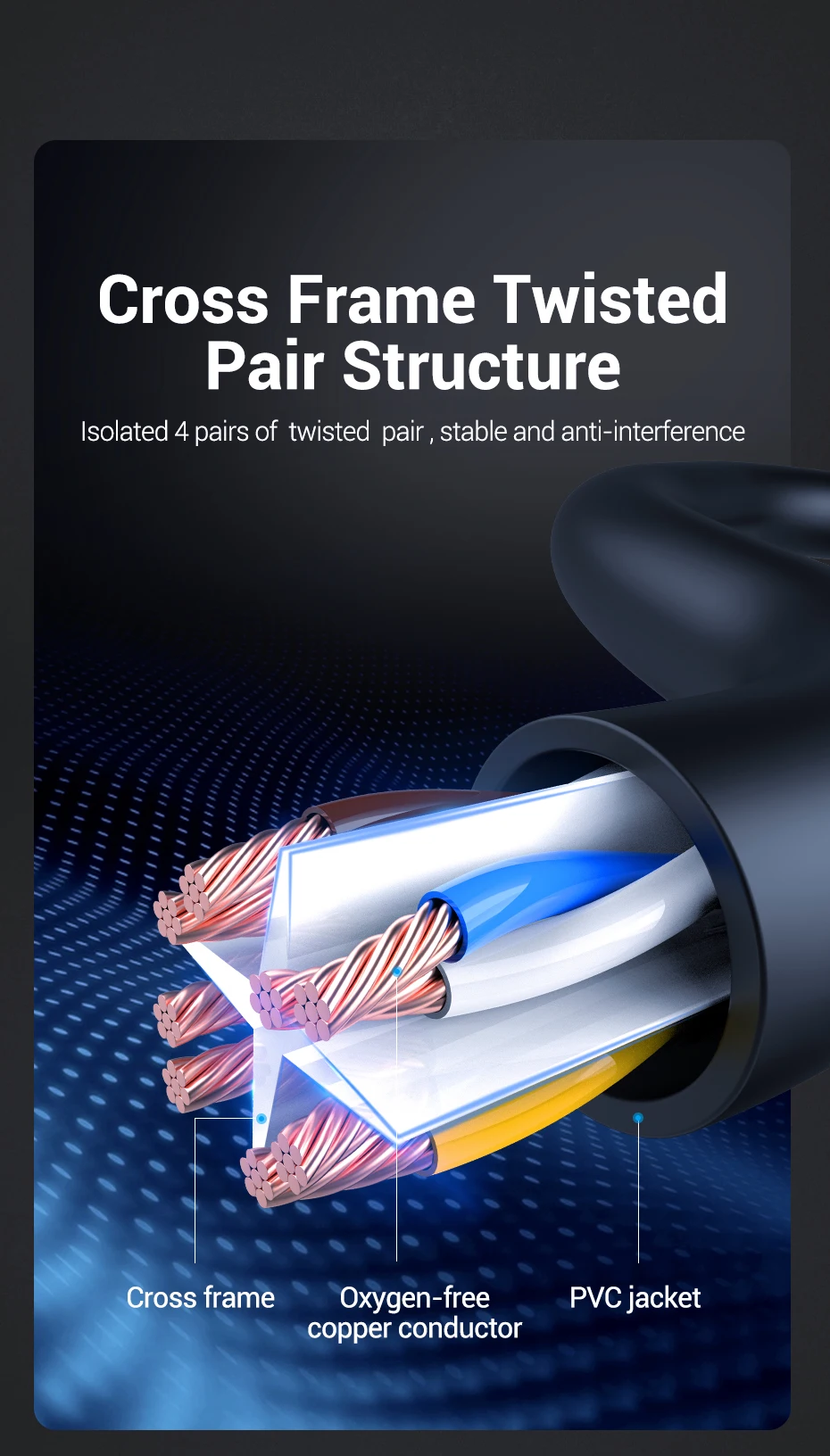 Structure de paire torsadée de cadre croisé