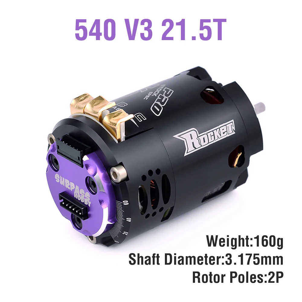 Moteur Rc Moteur Sans Balais Rocket-RC Thunder 540 10.5T Ou 13.5T Pour