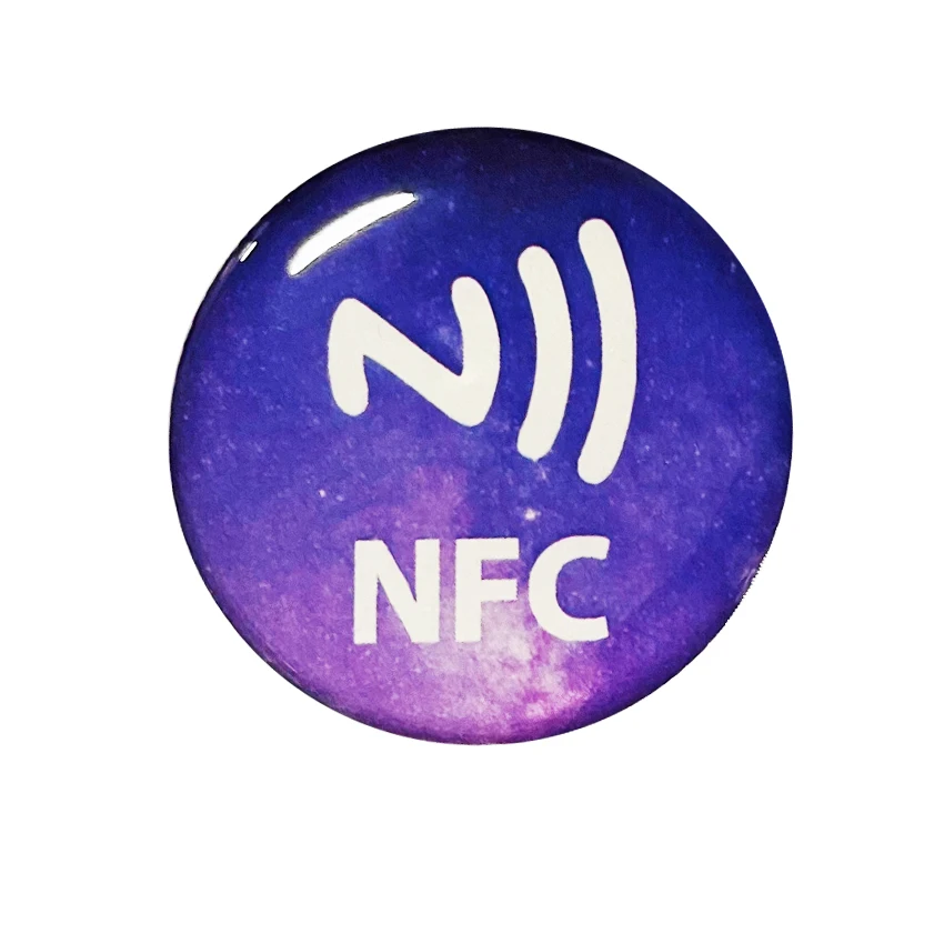50 étiquettes NFC Autocollantes NTAG213 - 144 Octets - Programmable Pour Smartphone - 25 Mm