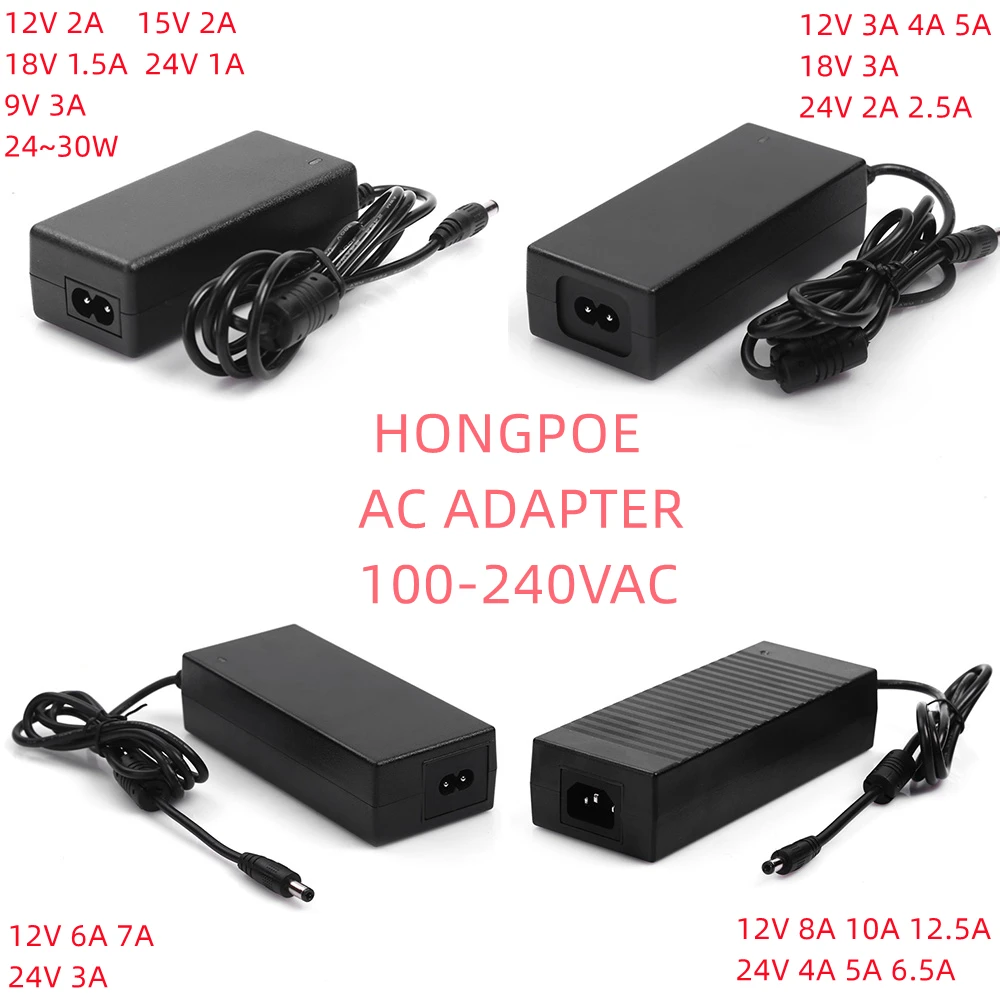 Adaptateur Secteur Universel 30W - 8 Embouts DC Inclus + USB, Entrée 100-240V, Sortie 12V - Pour Routeurs, Bandes LED, Enceintes