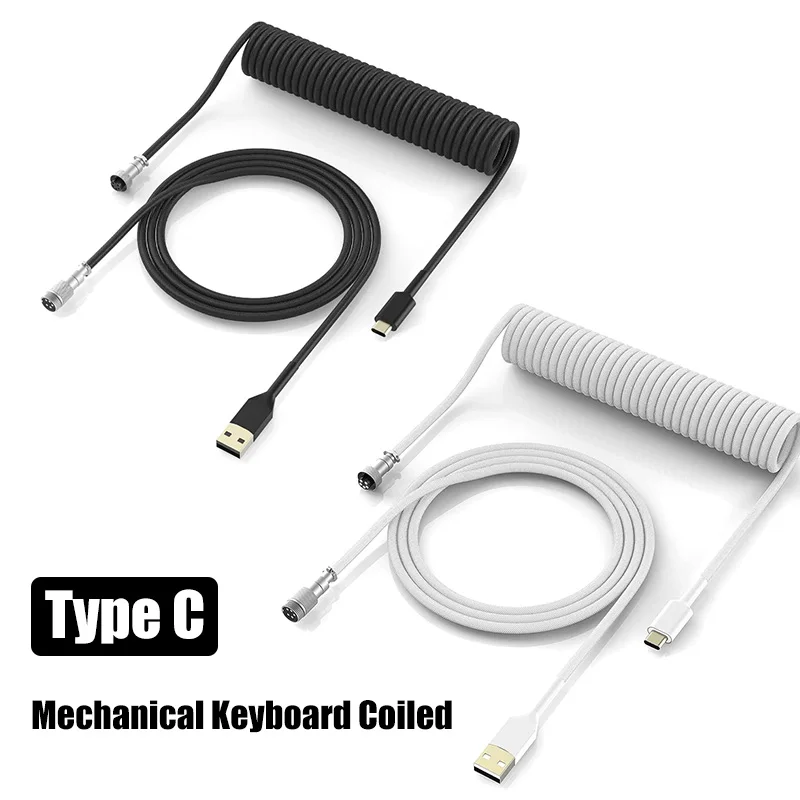 Tige Fixe Pour Bobine USB-C - Alliage D'Aluminium Argenté - Écrous Amovibles - Compatible Claviers Mécaniques