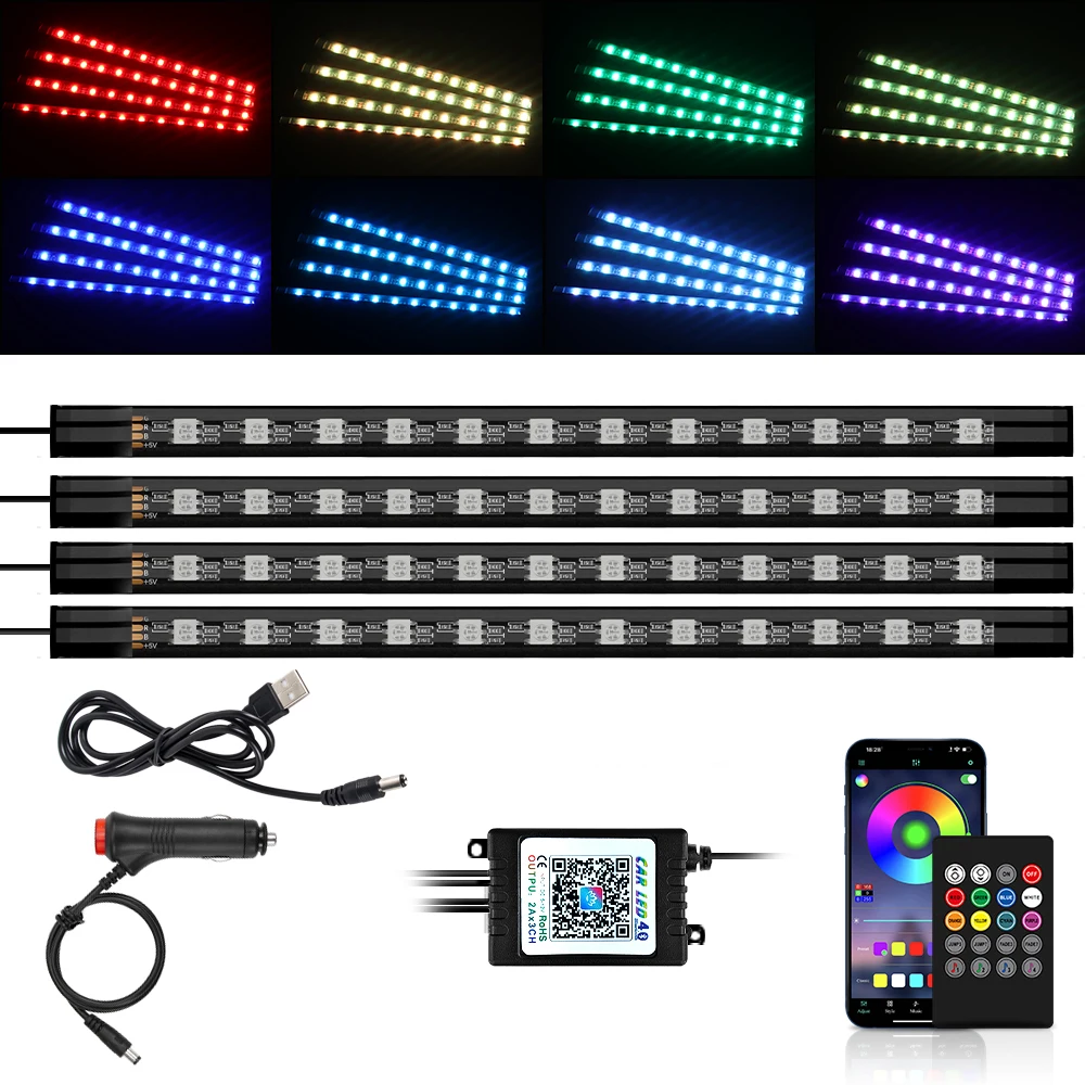 Kit éclairage Ambiance Froid CCFL Pour Voiture - 2 Néons 30 Cm Bleus, Alimentation 12V, Idéal Pieds, Habitacle Ou Custom PC (redresseur Inclus)