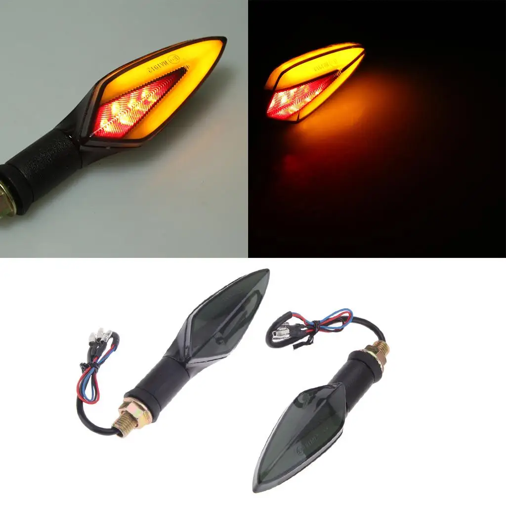 Clignotant LED universel avant et arrière pour moto, ambre, Honda, Yamaha, etc.
