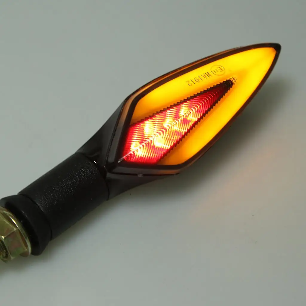 Clignotant LED universel avant et arrière pour moto, ambre, Honda, Yamaha, etc.
