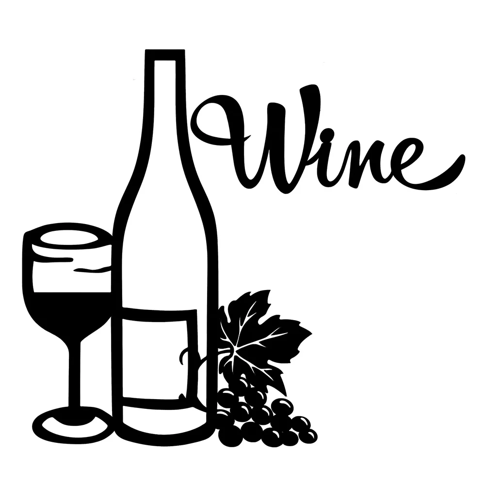 Ensemble de verres à bouteille de vin en métal noir