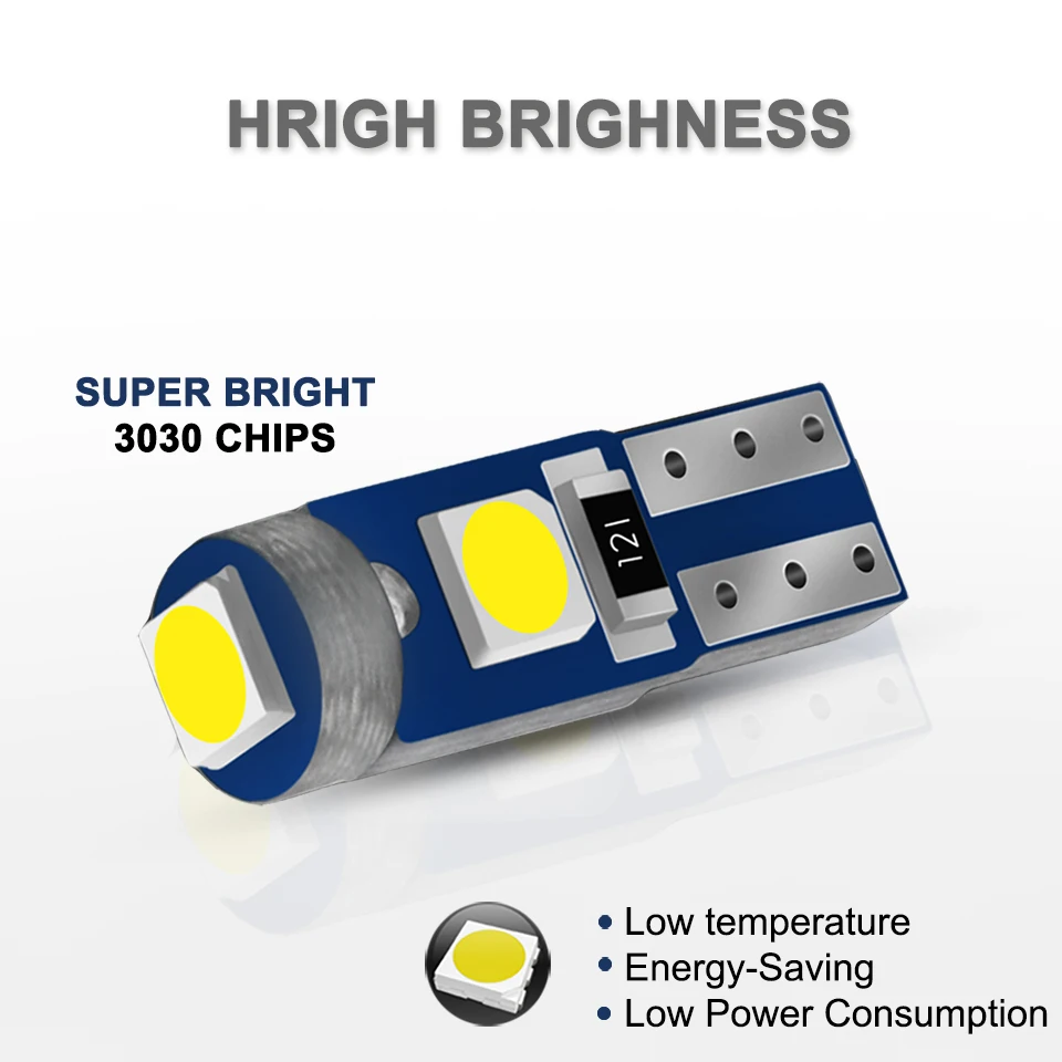 Ampoule LED T5 3SMD 3030 Puces Super Lumineuses