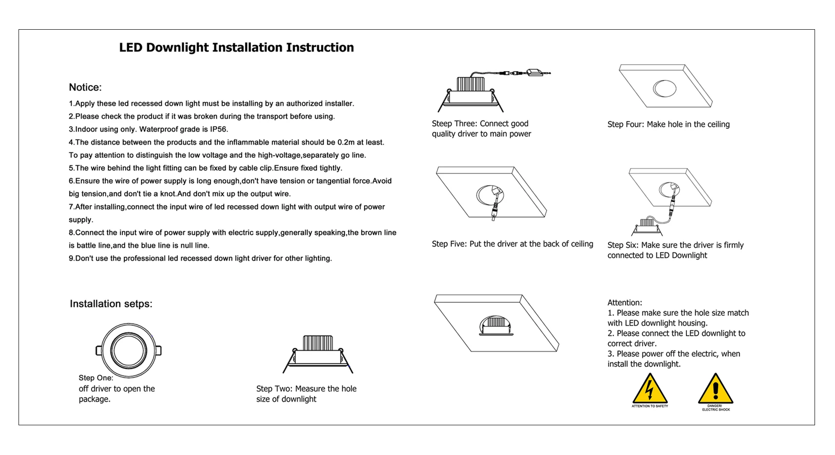 Installation du spot
